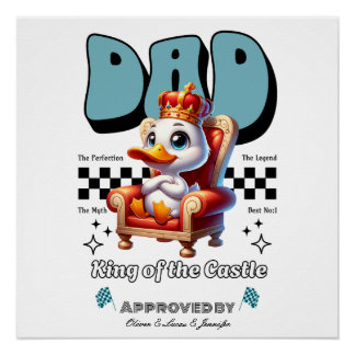 Pôster Presente no Dia do Pai Personalizado, Pato Pai