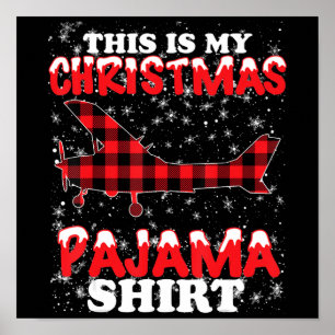 Poster Presente no Plano Aéreo Funny Pajama de Natal