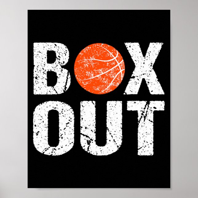 Poster Presente Novidade Frase Box Out Treinador de Basqu (Frente)