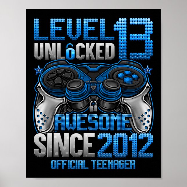 Poster Presente Oficial de Adolescente Nível 13 Desbloque (Frente)