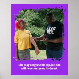 Poster Presente Pai e Filha – Arte Personalizada de Foto 