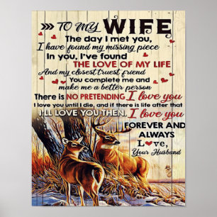 Poster Presente para a família   Para o meu marido - Letr