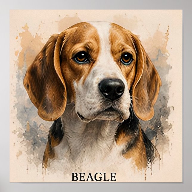 Poster Presente para Amigo Beagle Amante de Cães (Frente)