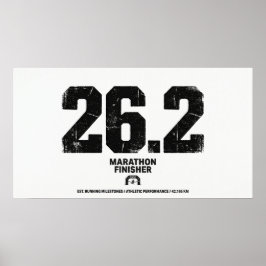 Poster Presente para Concluinte de Maratona de 26,2 Milha