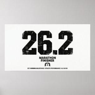 Poster Presente para Concluinte de Maratona de 26,2 Milha