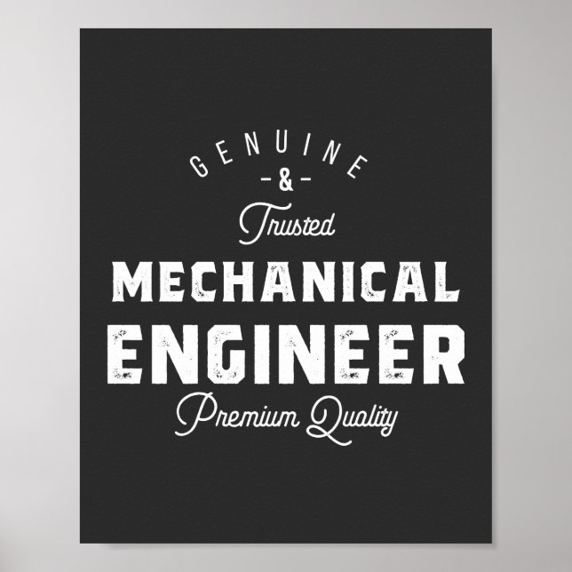 Poster Presente para Engenheiro mecânico (Frente)