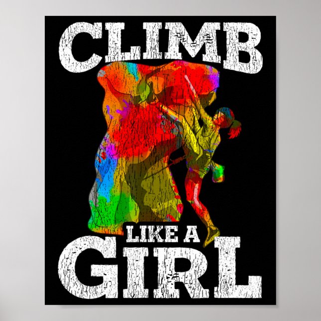Poster Presente para Escalador de Parede de Escalada em R (Frente)