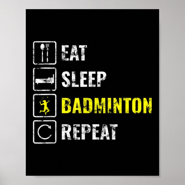 Poster Presente para jogador de badminton (Frente)