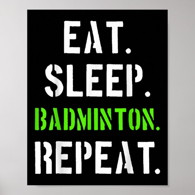 Poster Presente para jogador de badminton (Frente)