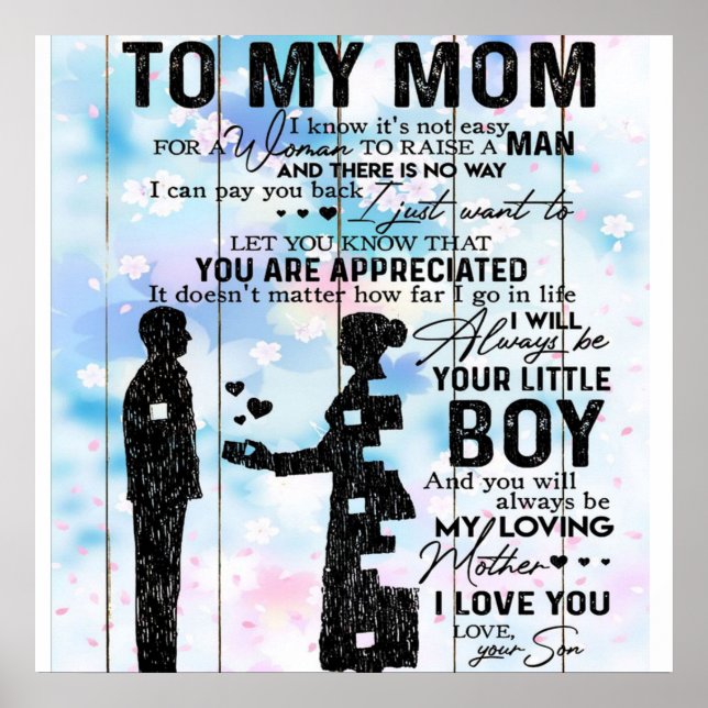 Poster Presente Para Mamãe | À Minha Mãe Melhor Presente (Frente)