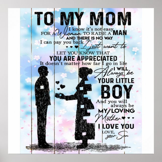 Poster Presente Para Mamãe | À Minha Mãe Melhor Presente (Frente)