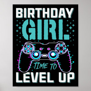 Poster Presente Para Menina Hora De Subir De Nível Jogo D
