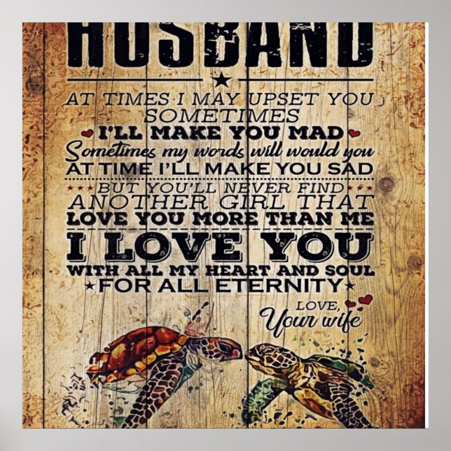 Poster Presente Para Meu Marido, Carta De Amor (Frente)