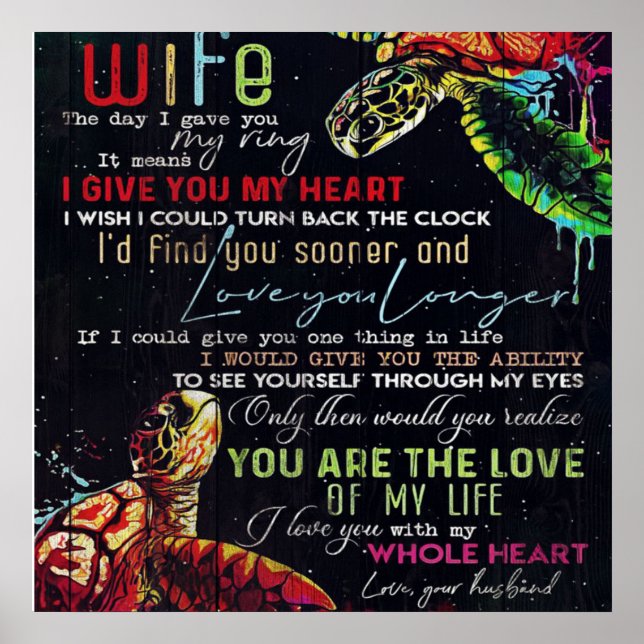 Poster Presente Para Minha Esposa | Carta Para A Sua Espo (Frente)