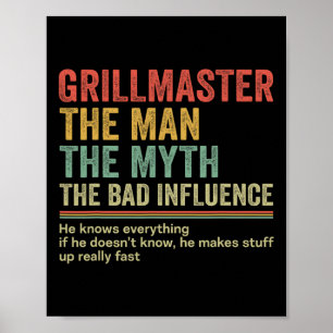 Poster Presente Para O Apelido Do Pai Tee Grillmaster Pai