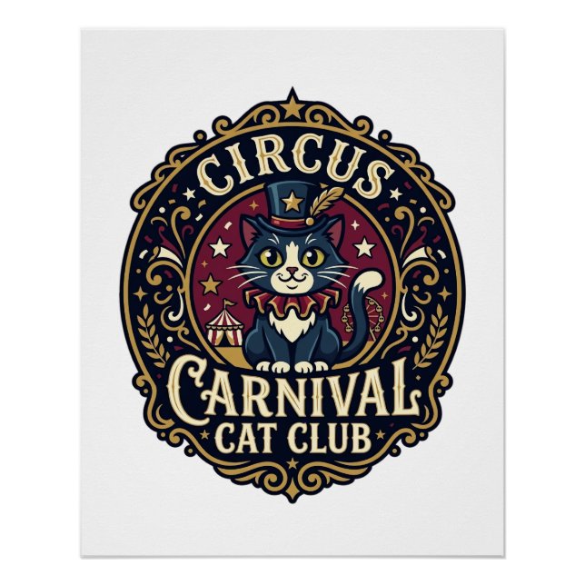 Pôster Presente para o Pai do Gato do Carnaval do Circo - (Frente)