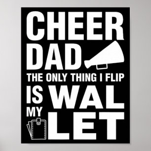 Poster Presente para Pai de Cheerleader Carteira Flip Eng