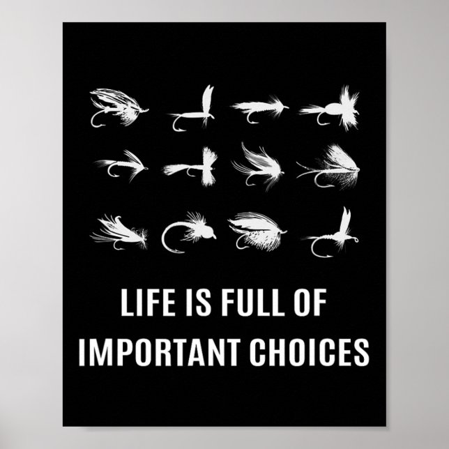 Poster Presente para Pescador de Mosca (Frente)