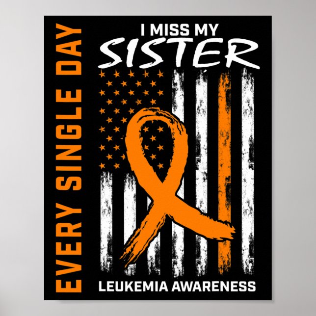 Poster Presente Perda De Leucemia Laranja Irmã Sensibiliz (Frente)
