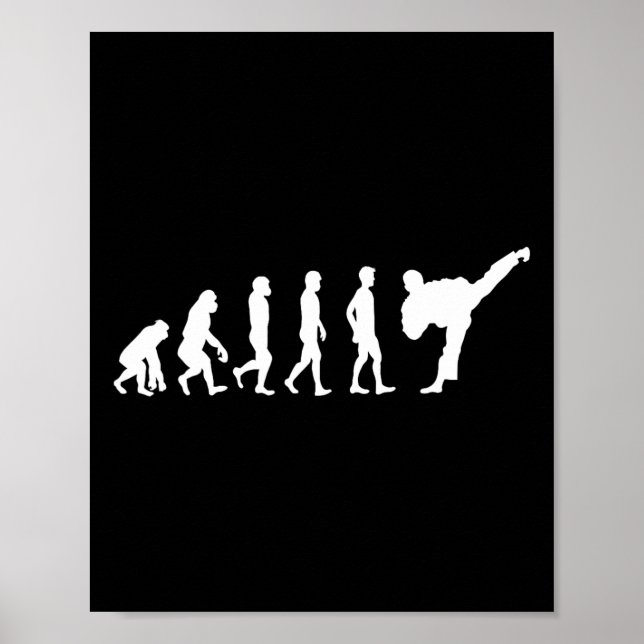 Poster Presente Perfeito Evolução do Karatê Artes Marciai (Frente)
