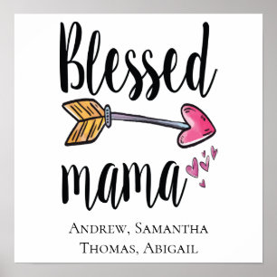 Poster Presente personalizado de Dia de as mães de mamã
