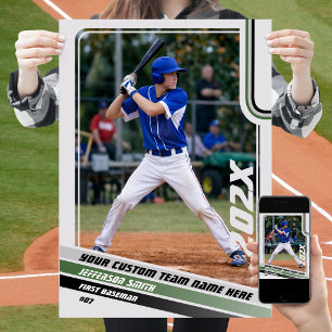 Poster Presente Personalizado para Jogador de Beisebol em