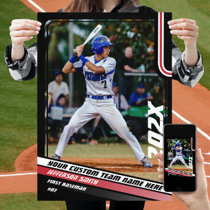 Poster Presente Personalizado para Jogador de Beisebol em