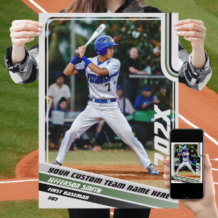 Poster Presente Personalizado para Jogador de Beisebol em