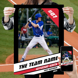 Poster Presente Personalizado para Jogador de Beisebol Pr