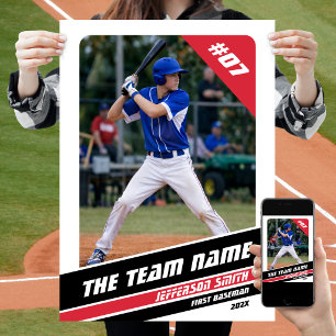 Poster Presente Personalizável para Jogador de Beisebol e
