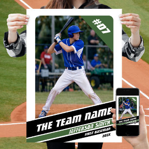Poster Presente Personalizável para Jogador de Beisebol e