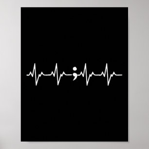 Poster Presente Ponto e Vírgula Batimento Cardíaco Consci