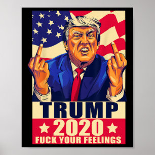 Poster Presente Republicano Trump Dedo do Meio Para Seus