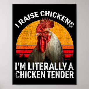 Poster Presente Retro Divertido para Amante de Frangos –