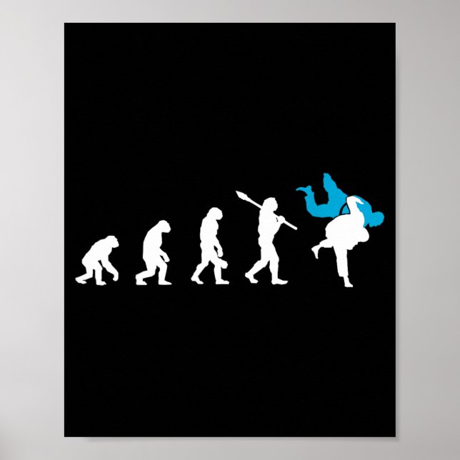 Poster Presente Retro Judoca Legal Evolução do Judô (Frente)