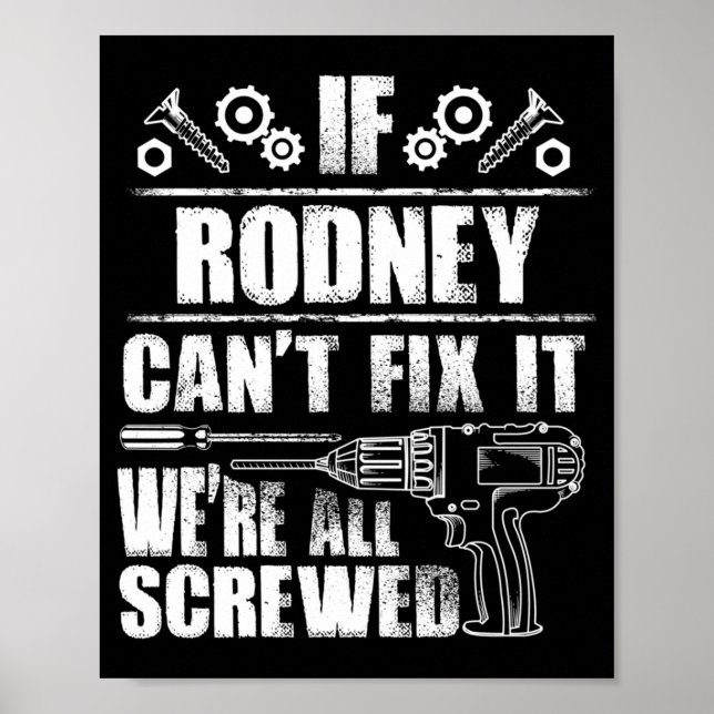 Poster Presente Rodney Nome Corrigir Piada Aniversário Pe (Frente)
