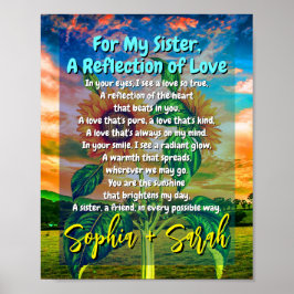 Poster Presente Significativo para Irmã: Um Poema do Cora