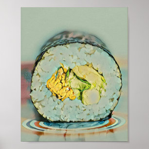 Poster Presente sushi para amantes de comida