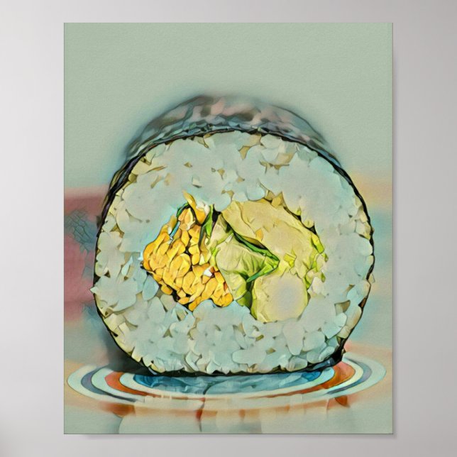 Poster Presente sushi para amantes de comida (Frente)