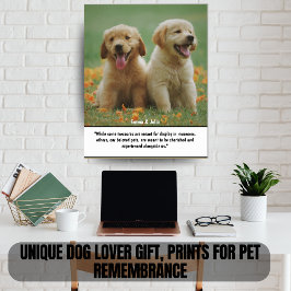 Poster Presente Único para Amantes de Cachorros, Impressõ