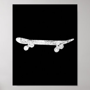 Poster Presente Vintage Skateboard Skateboarding Skateboa