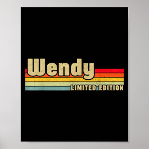Poster Presente Wendy Nome D Aniversário Divertido Natal