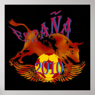 Pôster Presentes 2010 da bola de futebol de Toro do