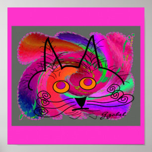 Poster Presentes da arte dos amantes do gato preto