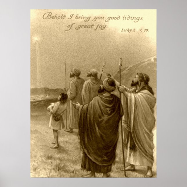 Pôster Presentes da cena da natividade para o Natal (Frente)