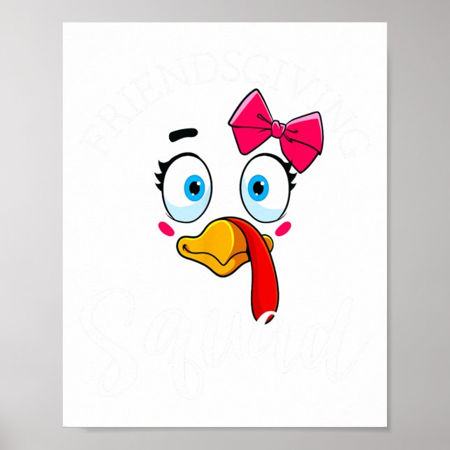 Poster Presentes da Equipe do Friendsgiving Feliz Dia de  (Frente)