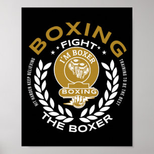 Poster Presentes De Amor Com Luvas De Boxing Retro Para B