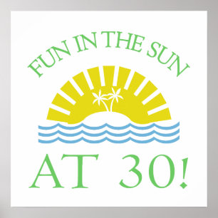 Poster Presentes de aniversário de 30 anos divertidos