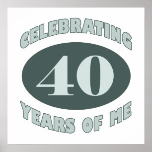 Poster Presentes de aniversário de 40 anos divertidos