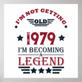 Poster Presentes de aniversário de vintage personalizados